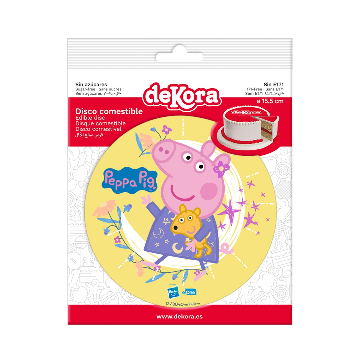 DISCO COMESTÍVEL DECORAR BOLOS PEPPA PIG ZERO 15,5CM