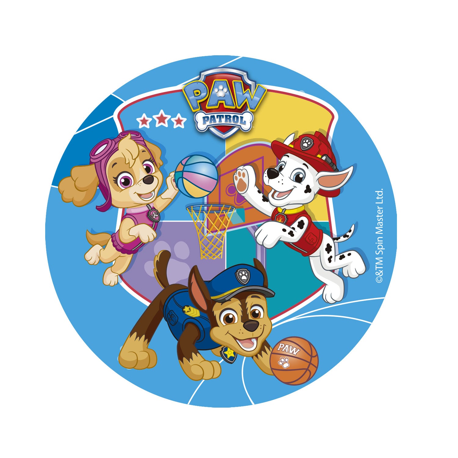 DISCO COMESTÍVEL DECORAR BOLOS PAW PATROL ZERO 15,5CM