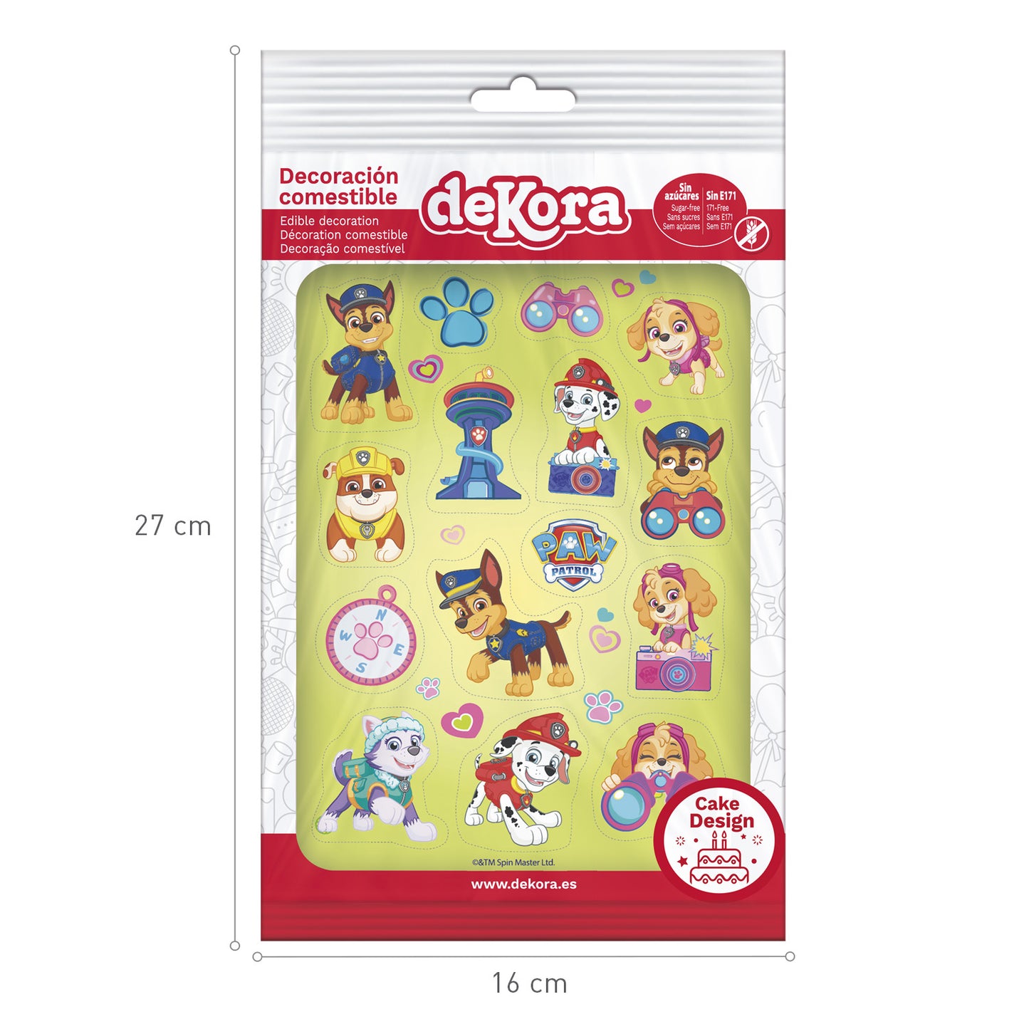EDIBLE CUT-OUT DECORATIONS PAW PATROL ZERO