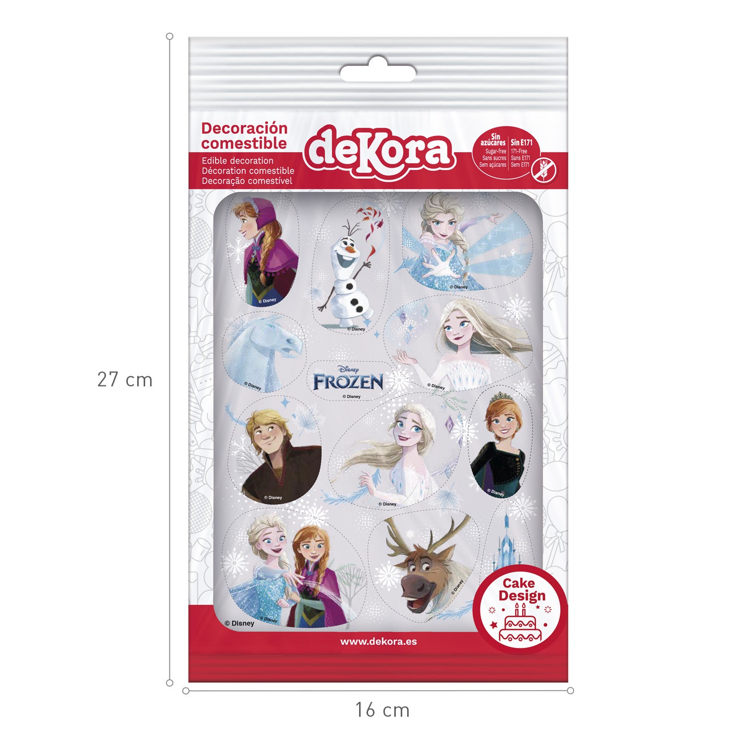 DÈCORATION COMESTIBLE À DÉCOUPER FROZEN II ZERO