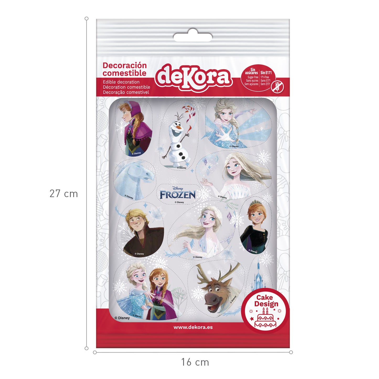 DÈCORATION COMESTIBLE À DÉCOUPER FROZEN II ZERO