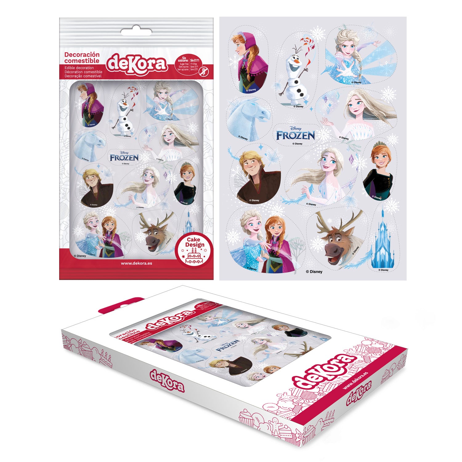 DÈCORATION COMESTIBLE À DÉCOUPER FROZEN II ZERO