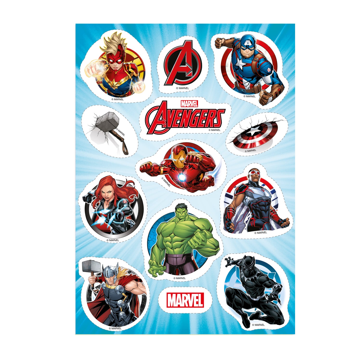 DECORAÇAO COMESTÍVEL PARA RECORTAR AVENGERS ZERO