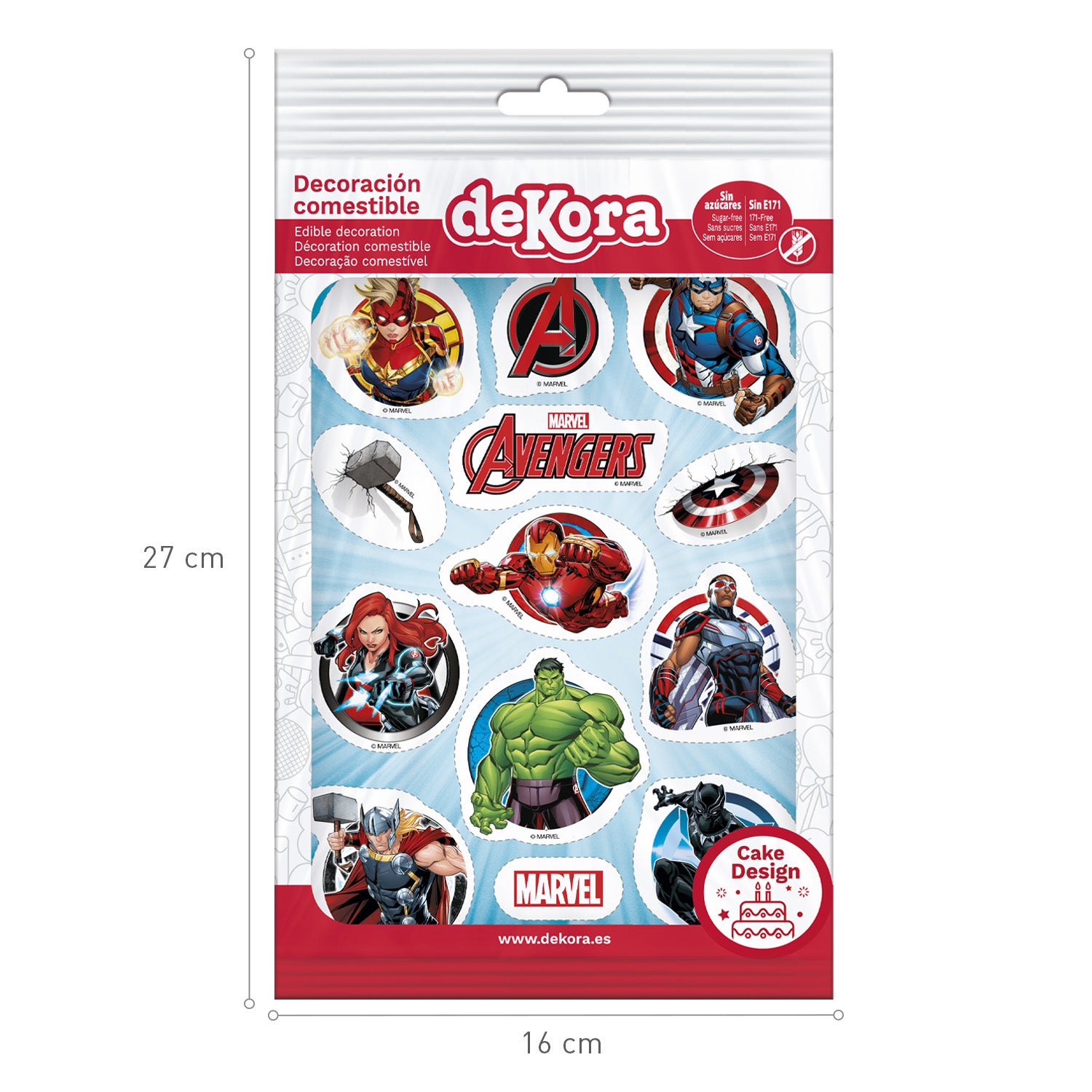 DECORAÇAO COMESTÍVEL PARA RECORTAR AVENGERS ZERO