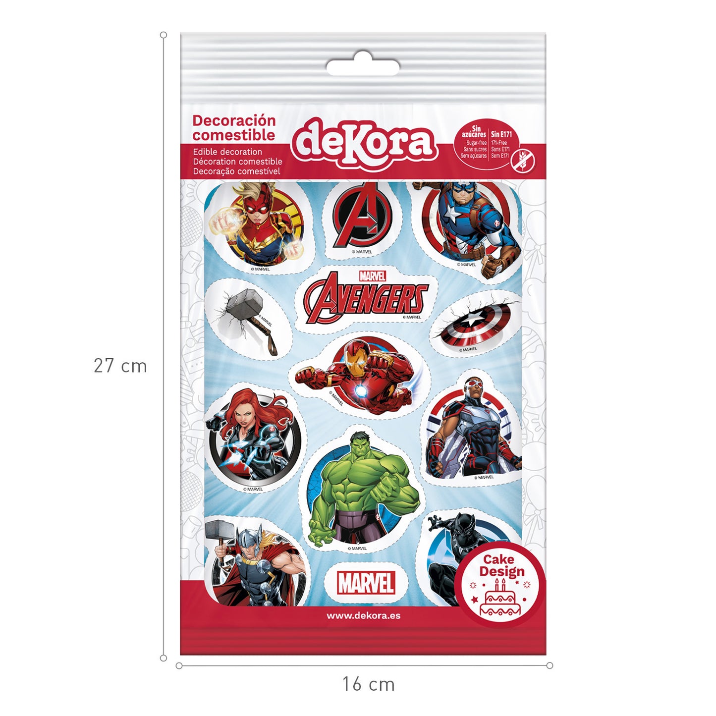 DECORAÇAO COMESTÍVEL PARA RECORTAR AVENGERS ZERO