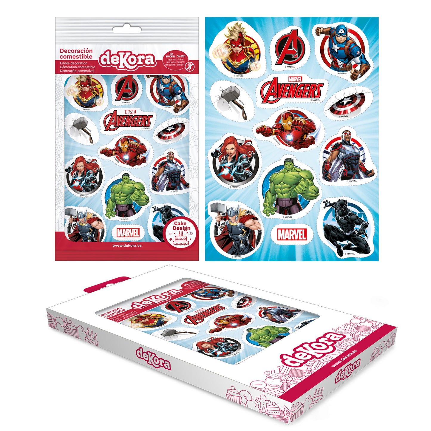 DECORAÇAO COMESTÍVEL PARA RECORTAR AVENGERS ZERO