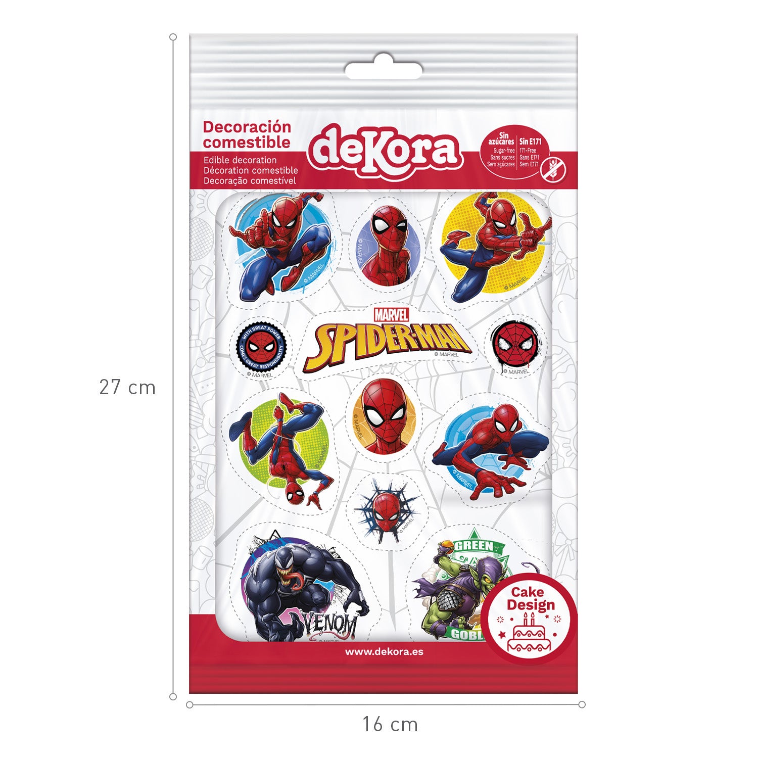 DECORACIÓN COMESTIBLE RECORTABLE SPIDER-MAN ZERO