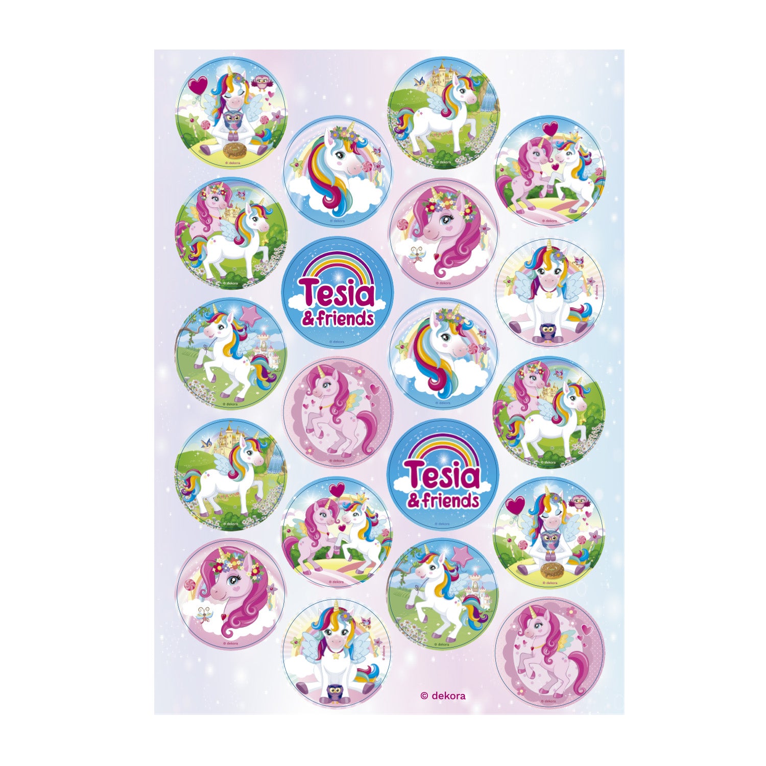 MINI EDIBLE DISCS TESIA UNICORN Ø 3.4CM ZERO