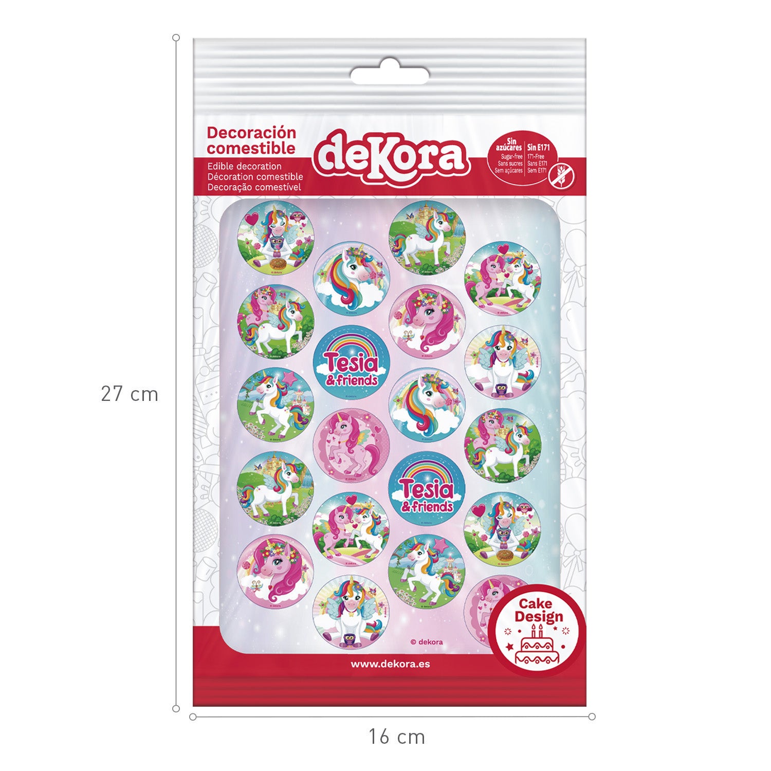 MINI DISQUES COMESTIBLES LICORNE TESIA Ø 3.4CM ZERO