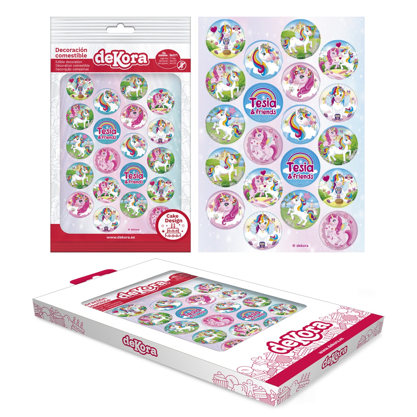 MINI DISQUES COMESTIBLES LICORNE TESIA Ø 3.4CM ZERO