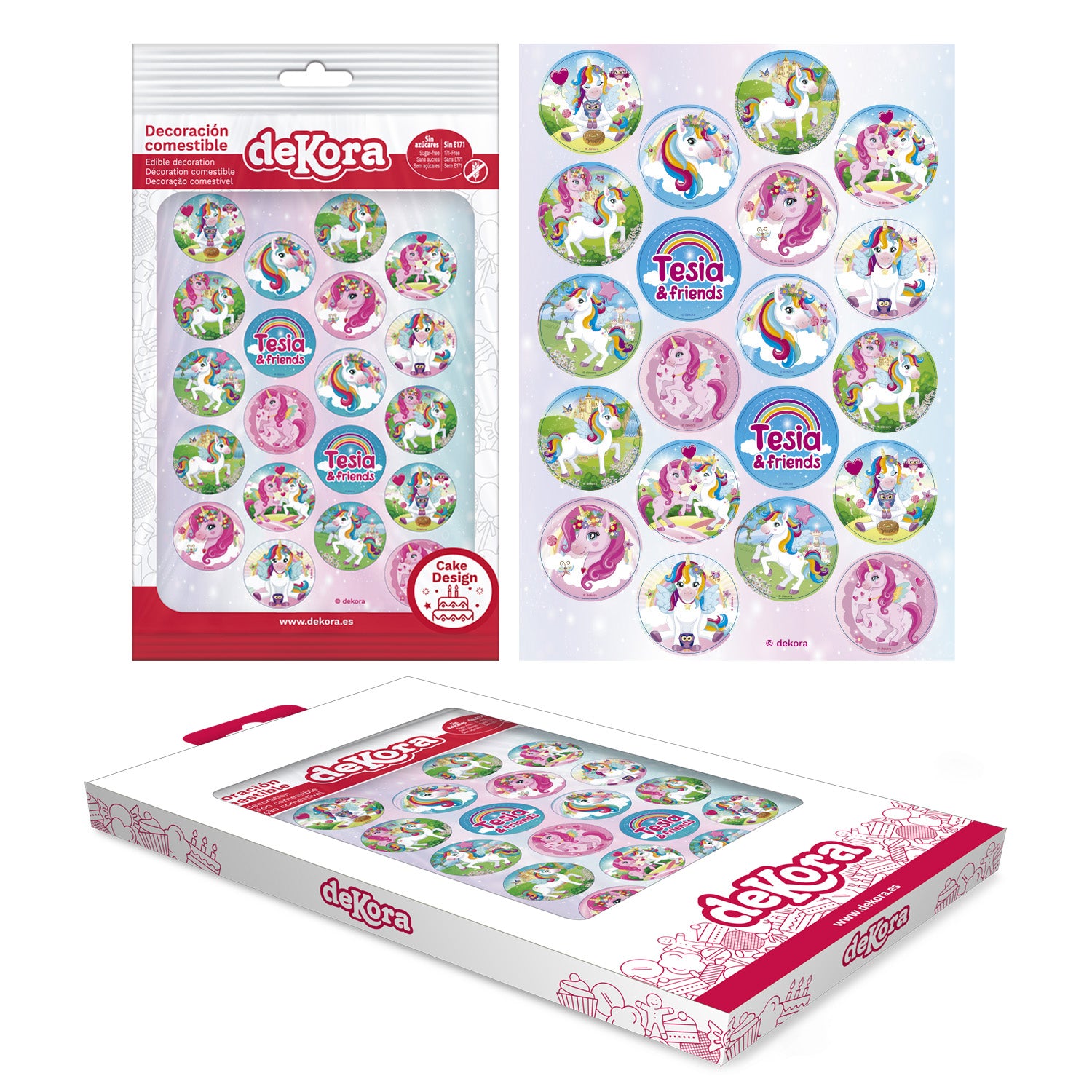 MINI DISQUES COMESTIBLES LICORNE TESIA Ø 3.4CM ZERO