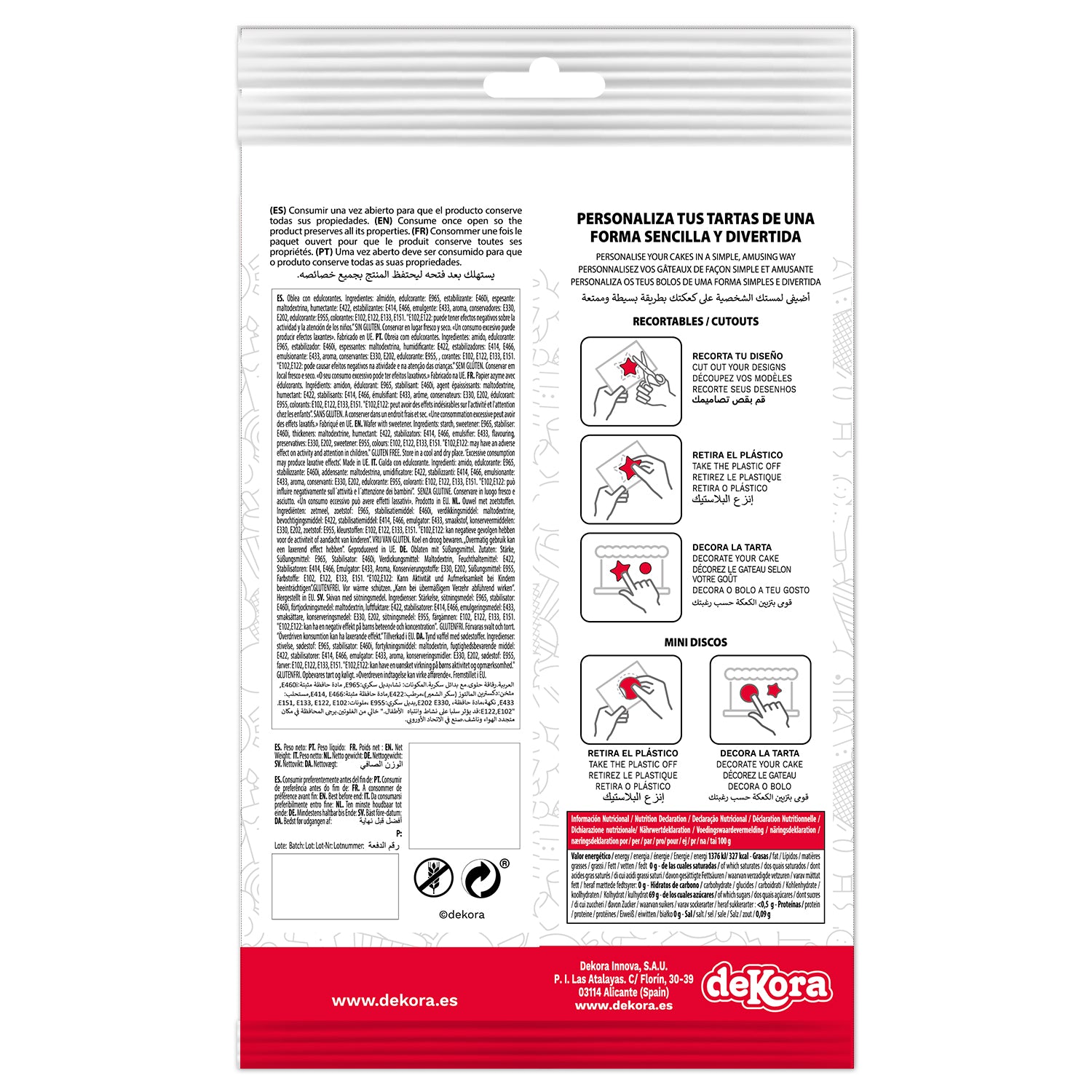 MINI DISQUES COMESTIBLES LICORNE TESIA Ø 3.4CM ZERO