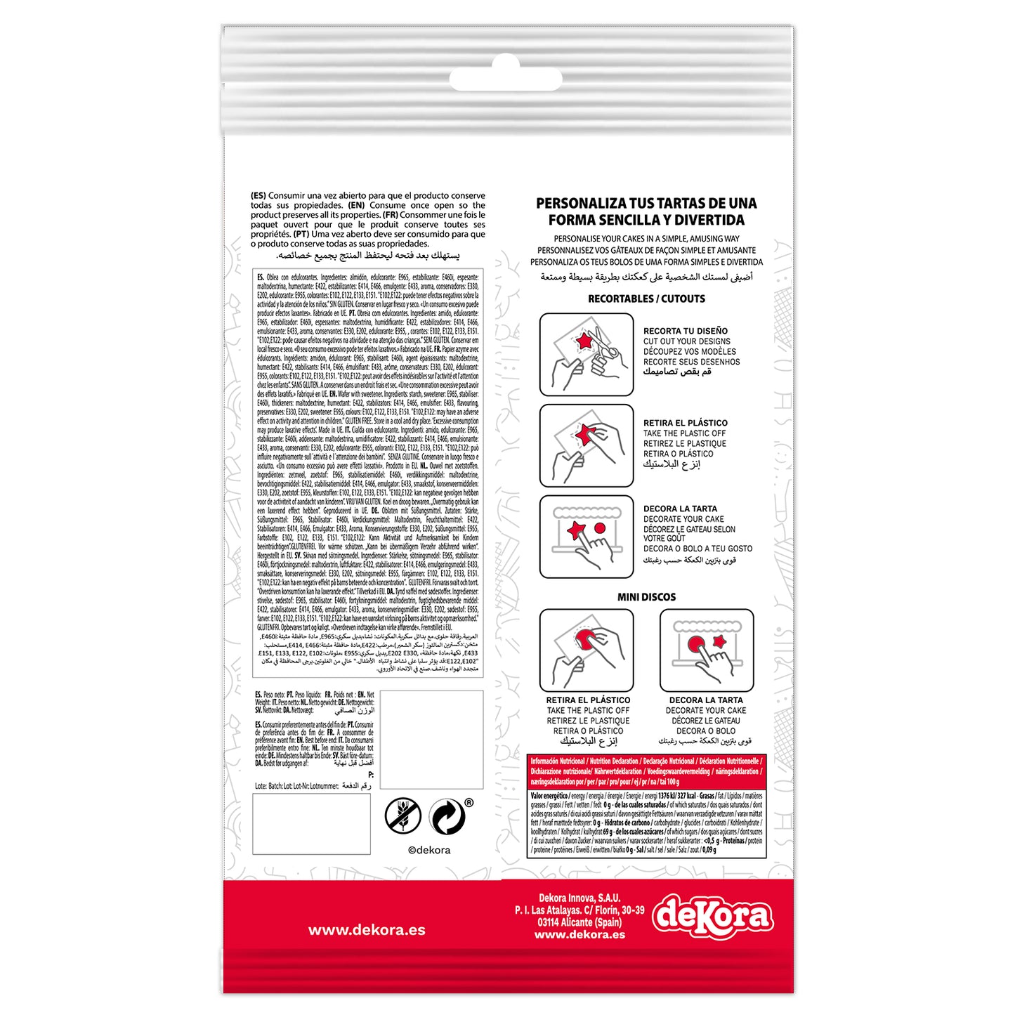 MINI DISQUES COMESTIBLES LICORNE TESIA Ø 3.4CM ZERO