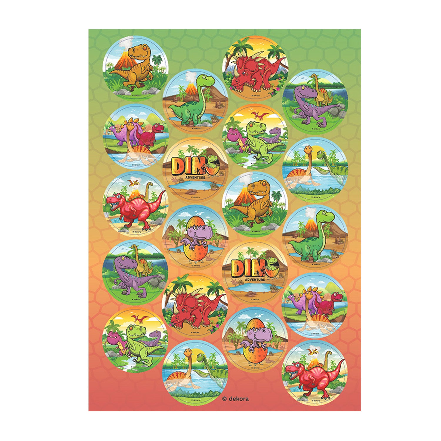 MINI DISQUES COMESTIBLES DINOSAURE Ø 3.4CM ZERO