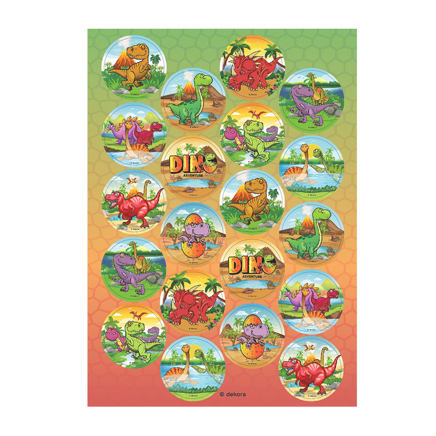 MINI DISQUES COMESTIBLES DINOSAURE Ø 3.4CM ZERO