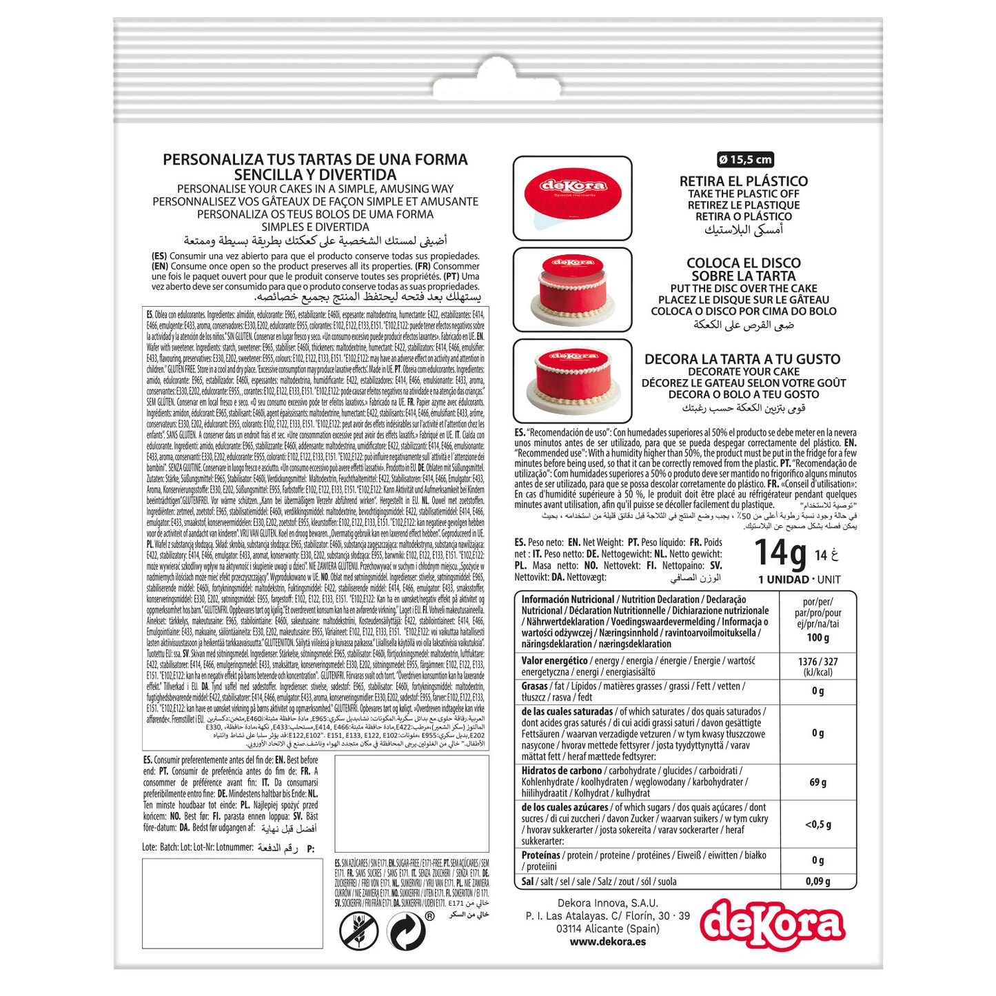 DISQUE COMESTIBLE DECO GATEAUX FROZEN ZERO Ø 15,5CM