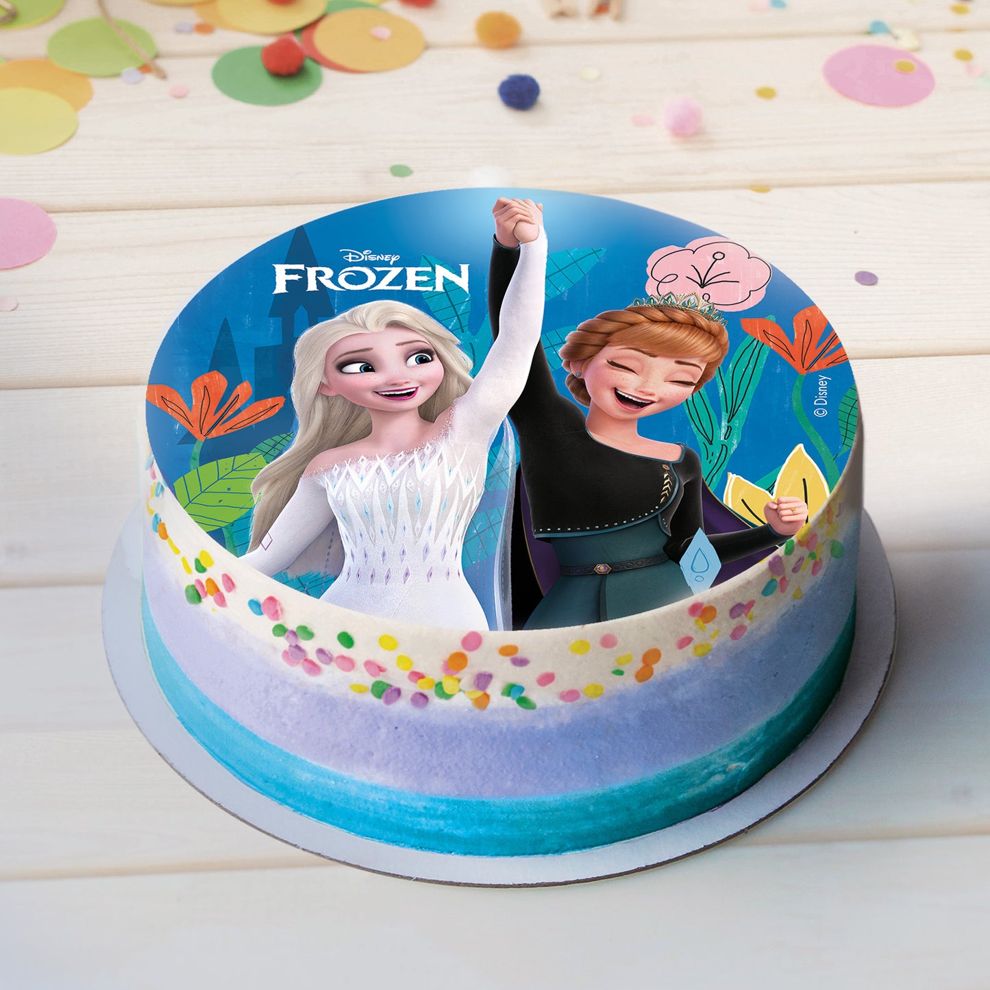 FROZEN CAKE DECORATING EDIBLE DISK ZERO Ø 15,5CM