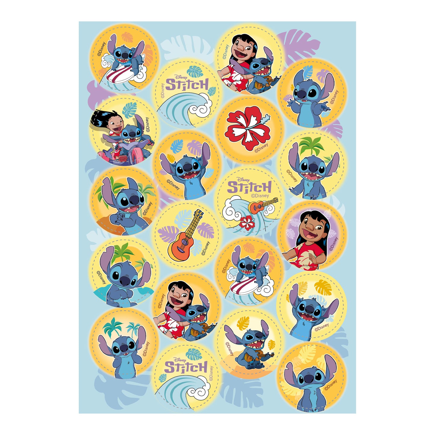 MINI DISQUES COMESTIBLES STITCH Ø 3,4CM ZÉRO A5