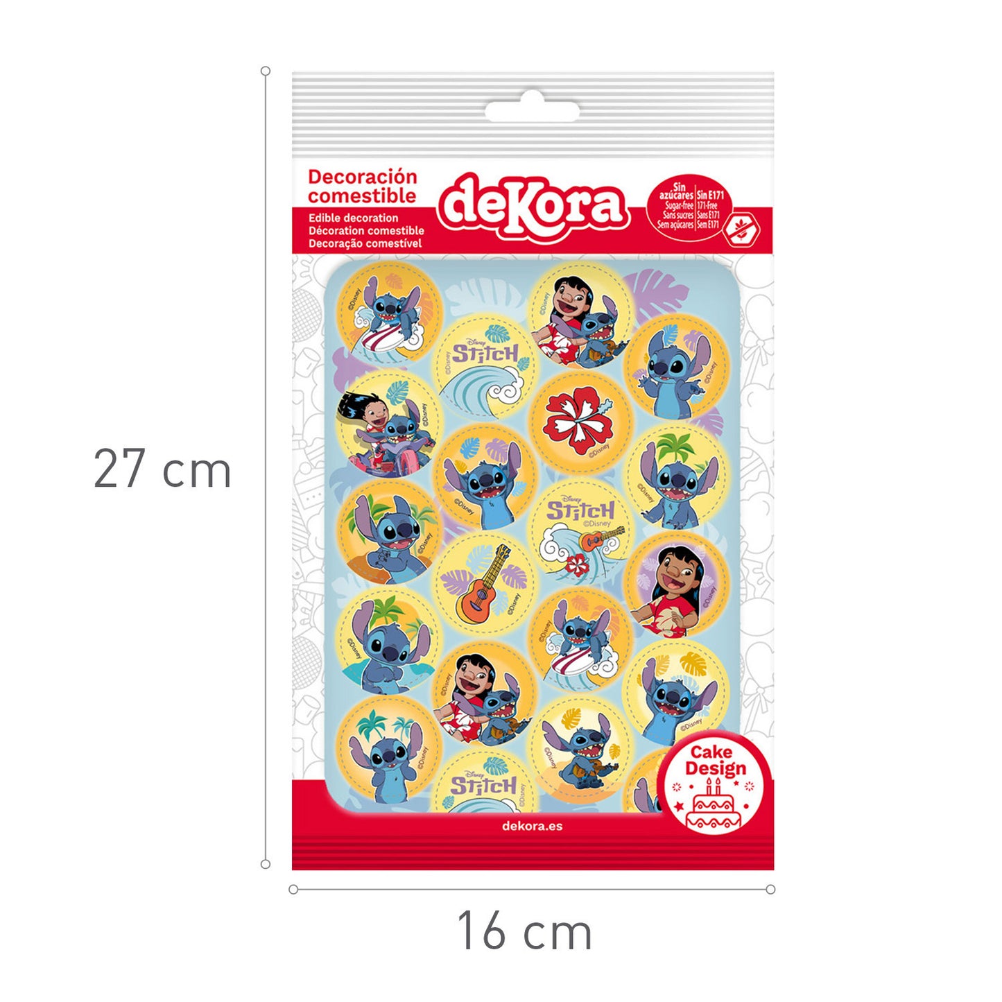 STITCH EDIBLE MINI DISCS Ø 3,4CM ZERO A5