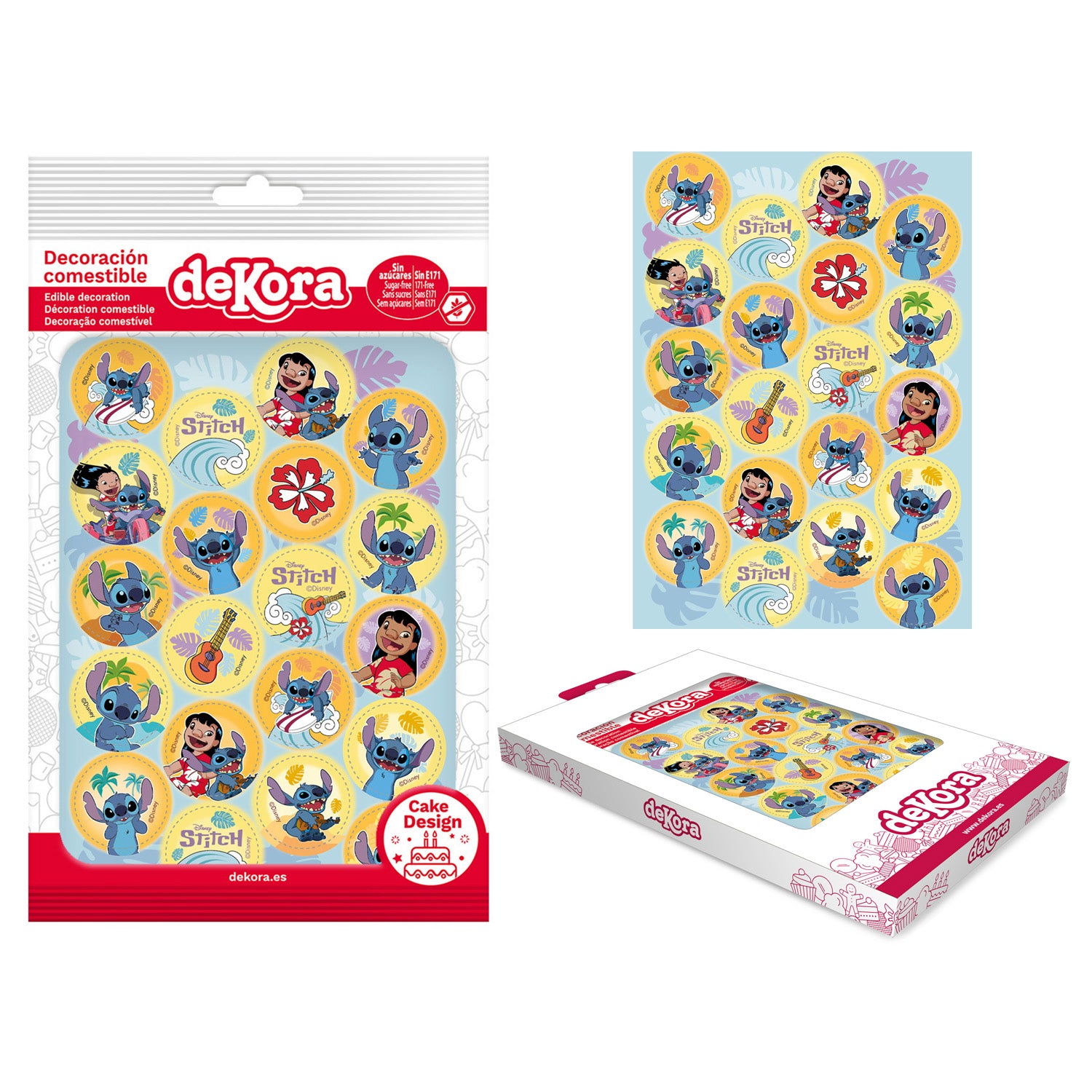 MINI DISCOS COMESTIBLES STITCH Ø 3,4CM ZERO A5