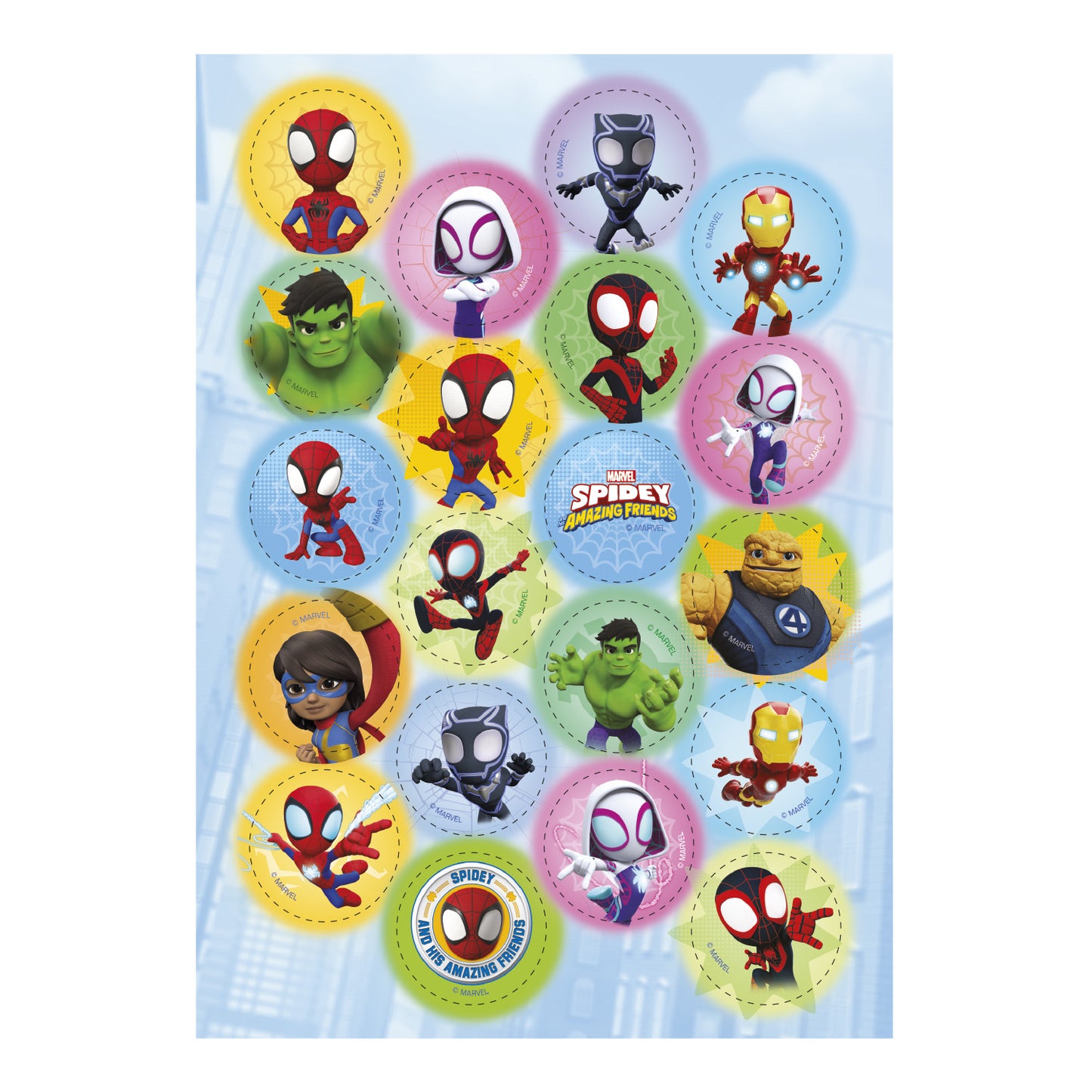 MINI DISQUES COMESTIBLES SPIDEY Ø 3,4CM ZÉRO A5