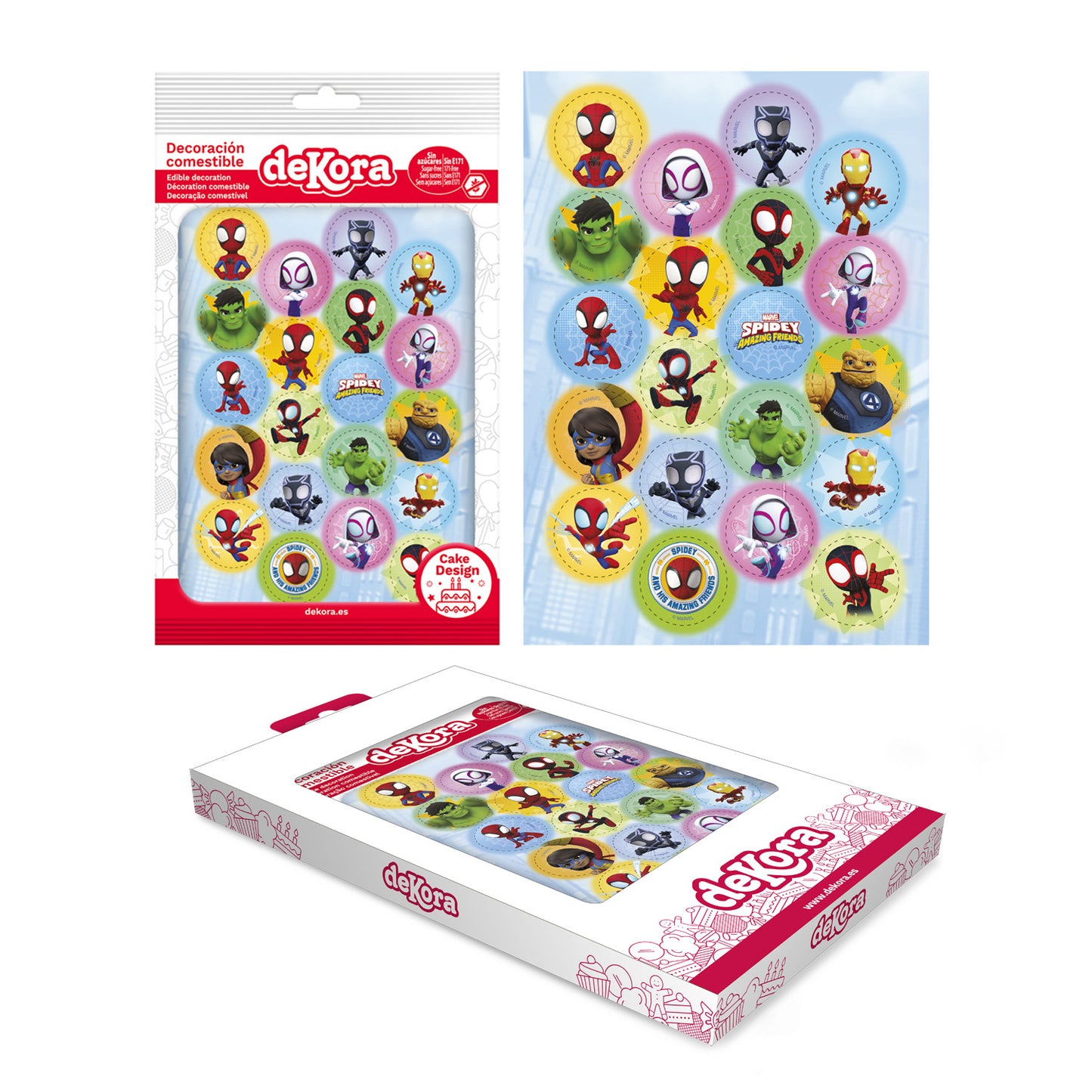 MINI DISQUES COMESTIBLES SPIDEY Ø 3,4CM ZÉRO A5