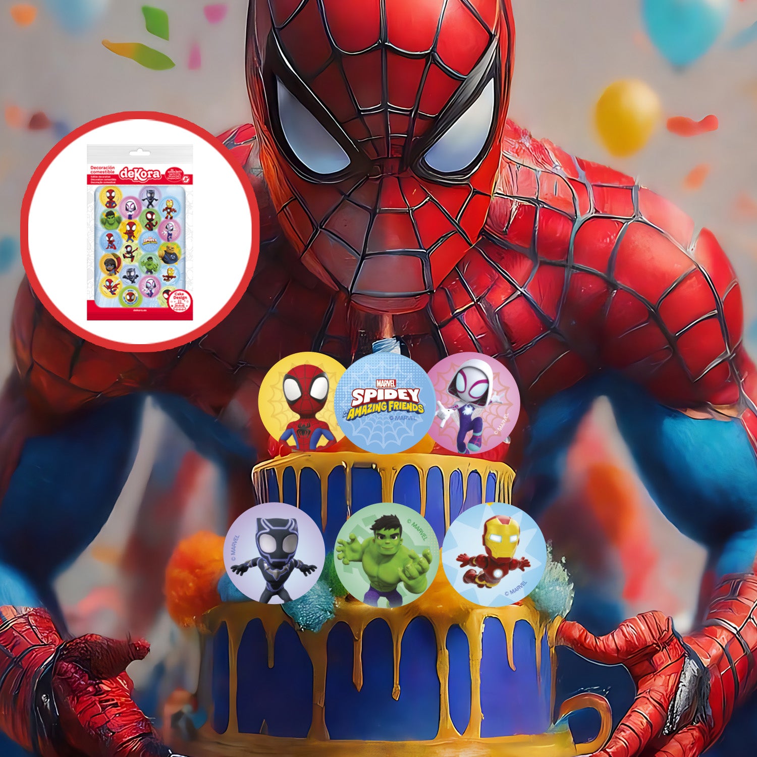 MINI DISCOS COMESTIBLES SPIDEY Ø 3,4CM ZERO A5