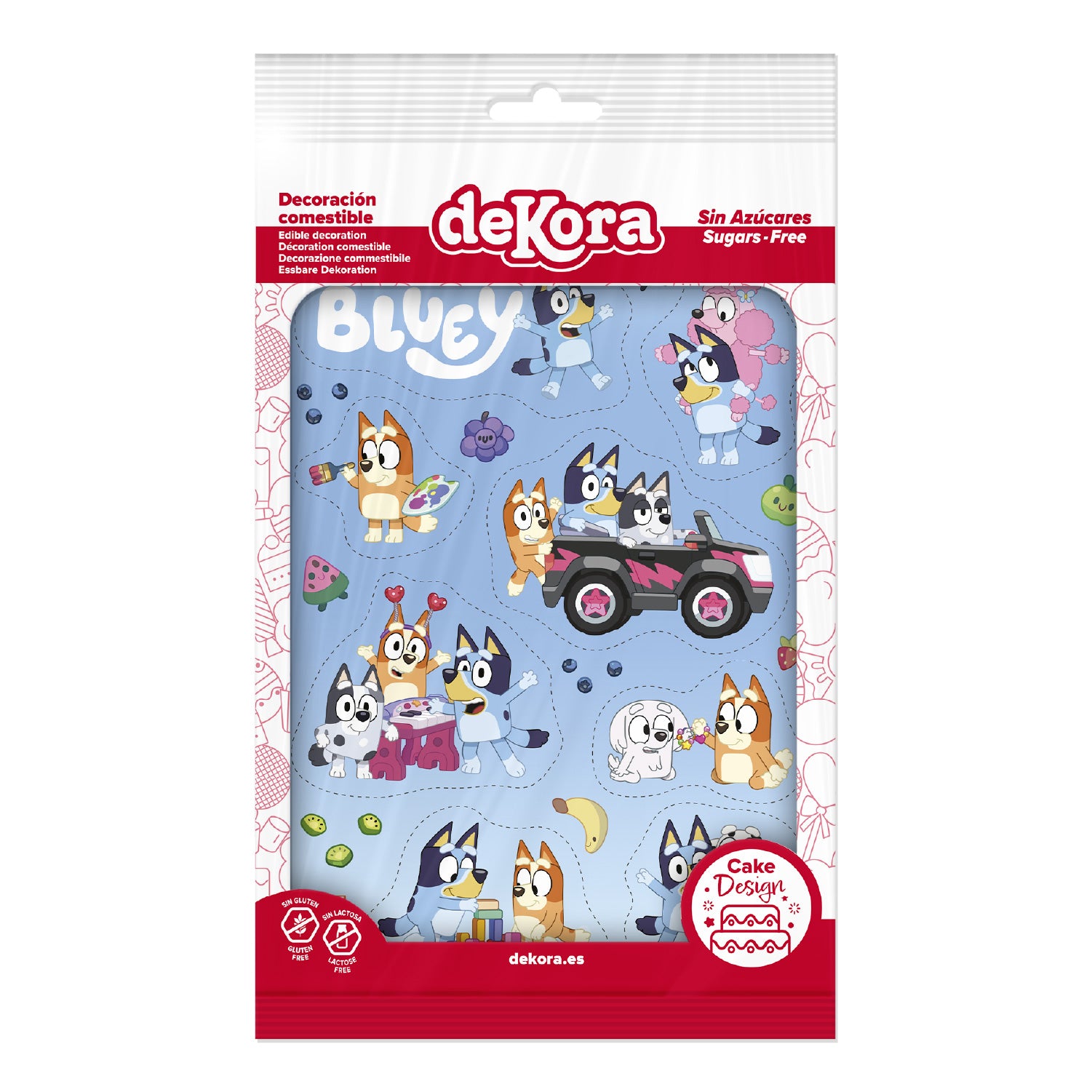 DECORACION COMESTIBLE RECORTABLE BLUEY Y BINGO A5