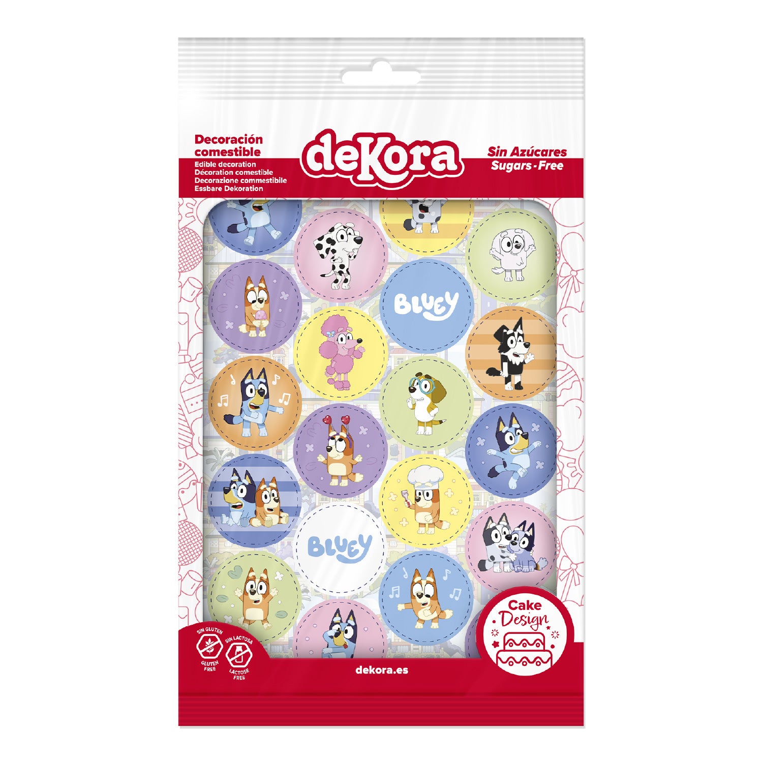 MINI DISCOS COMESTIBLES BLUEY Y BINGO Ø 3,4CM ZERO A5