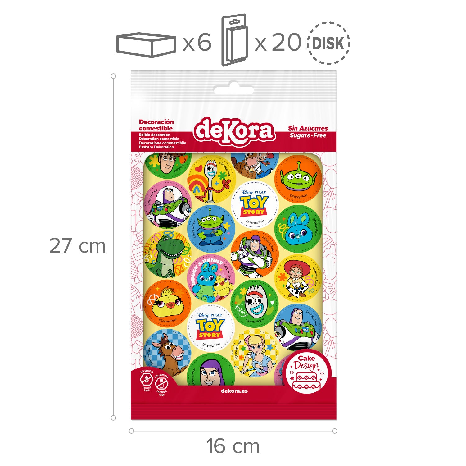 MINI DISCOS COMESTIBLES TOY STORY Ø 3,4CM