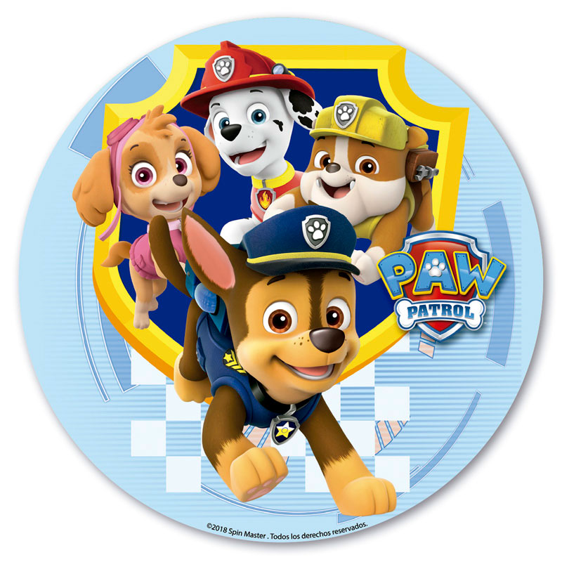 PAW PATROL EDIBLE CAKE DECORATING DISC PAW PATROL 20CM