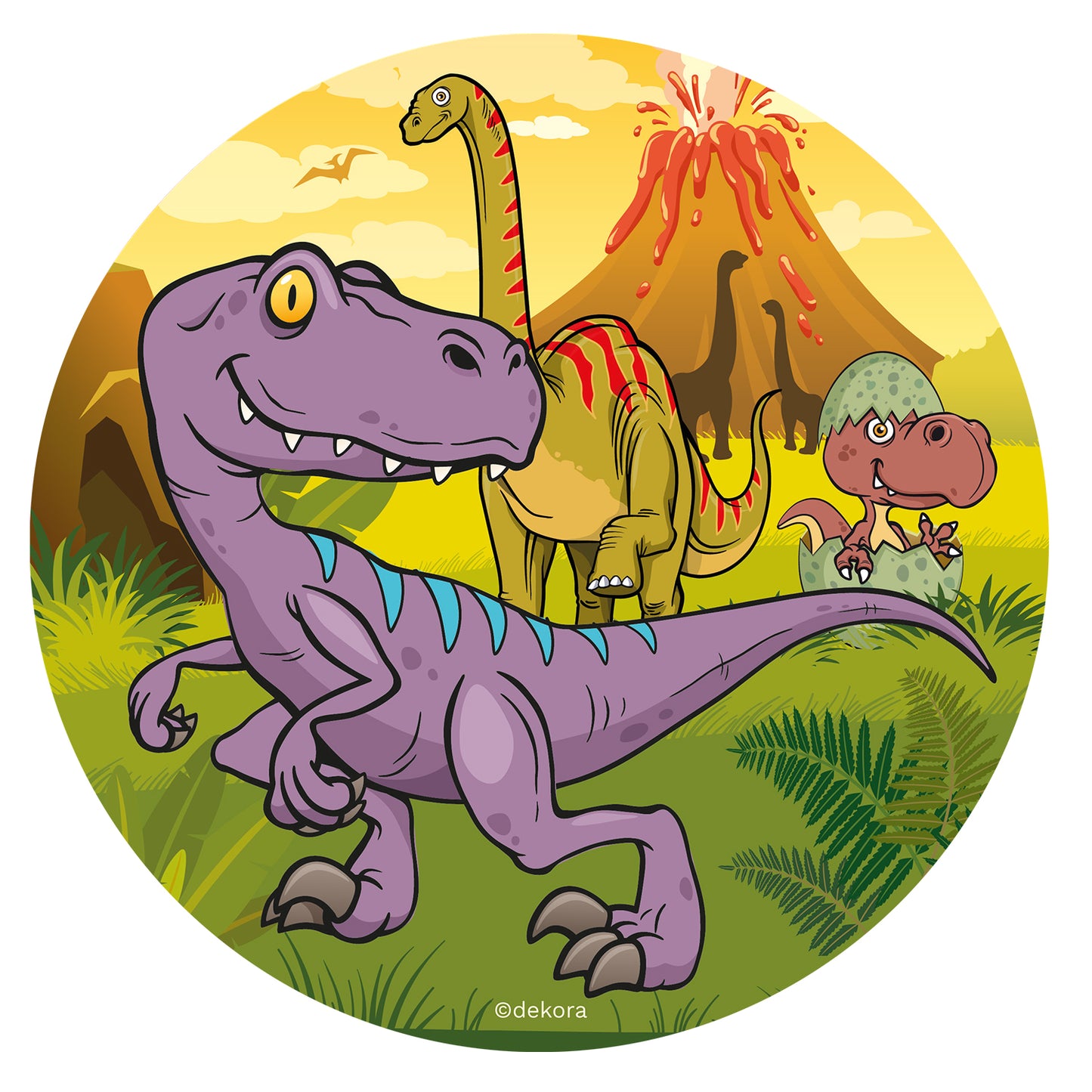 DISCO COMESTIBLE TARTA DINOSAURIO Ø 20CM ZERO