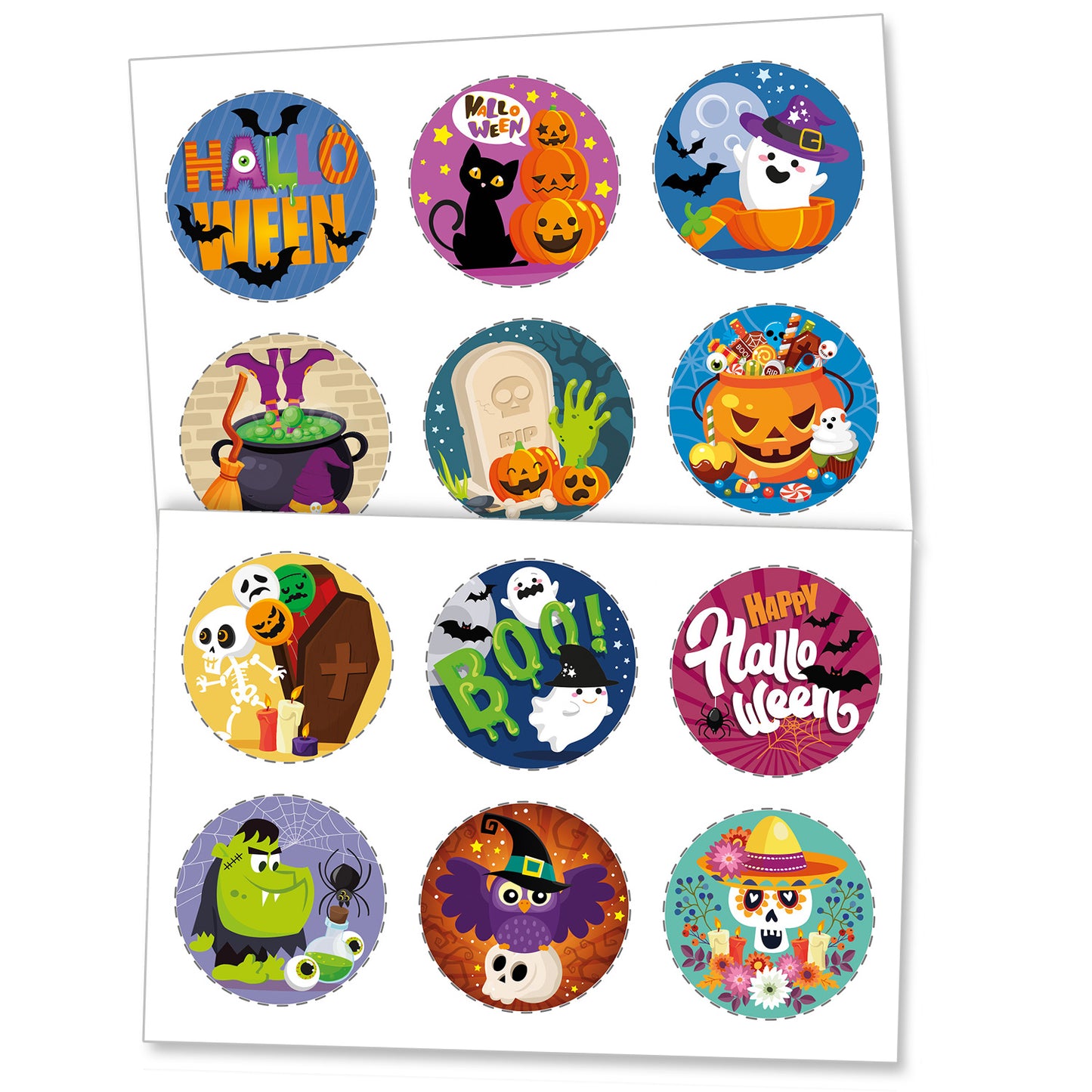 MIX HALLOWEEN EDIBLE DISCS 12U Ø 5,8CM