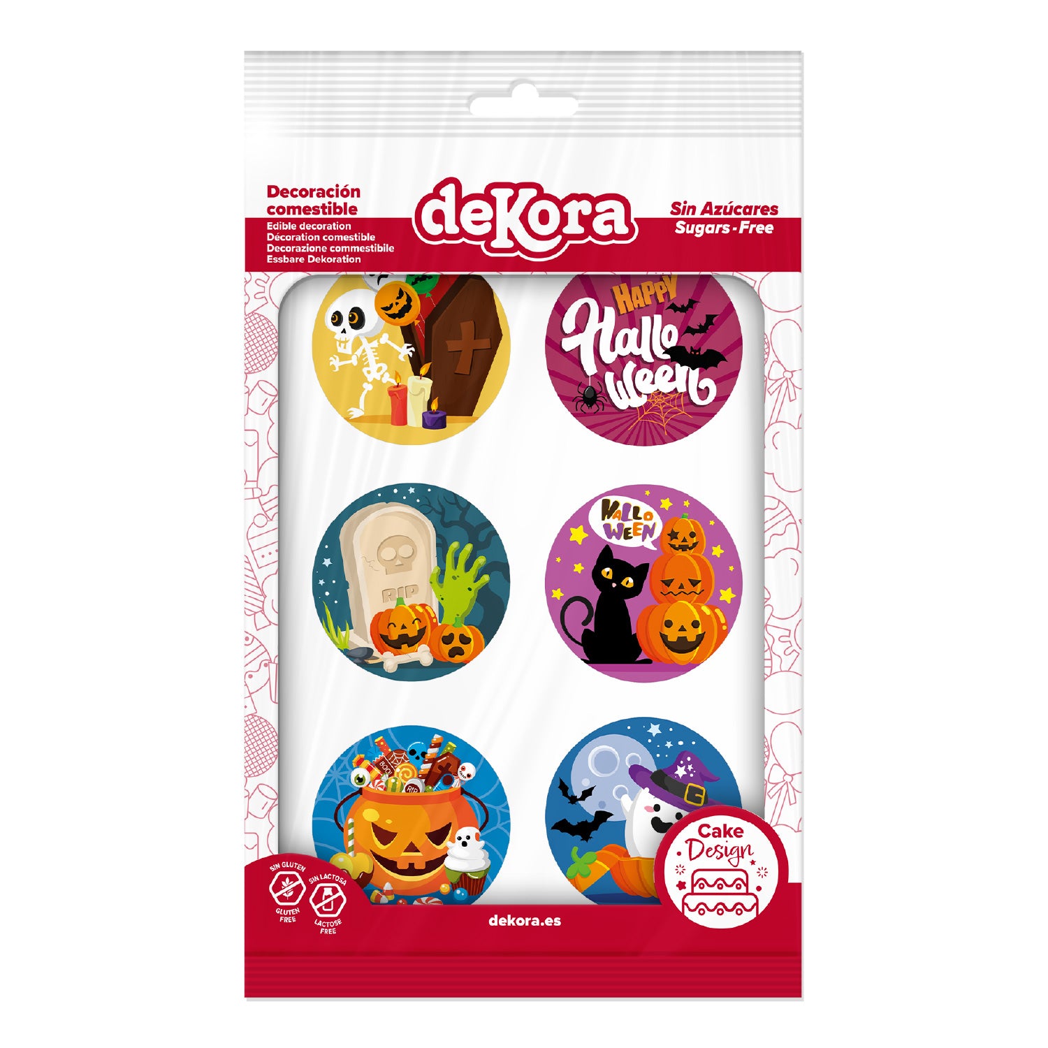 MIX DISCOS COMESTIBLES HALLOWEEN ZERO 6U Ø 5,8CM A5