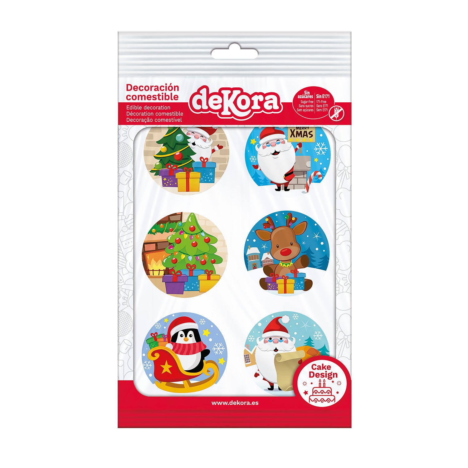 MIX EDIBLE CHRISTMAS DISCS 12U Ø 5,8CM