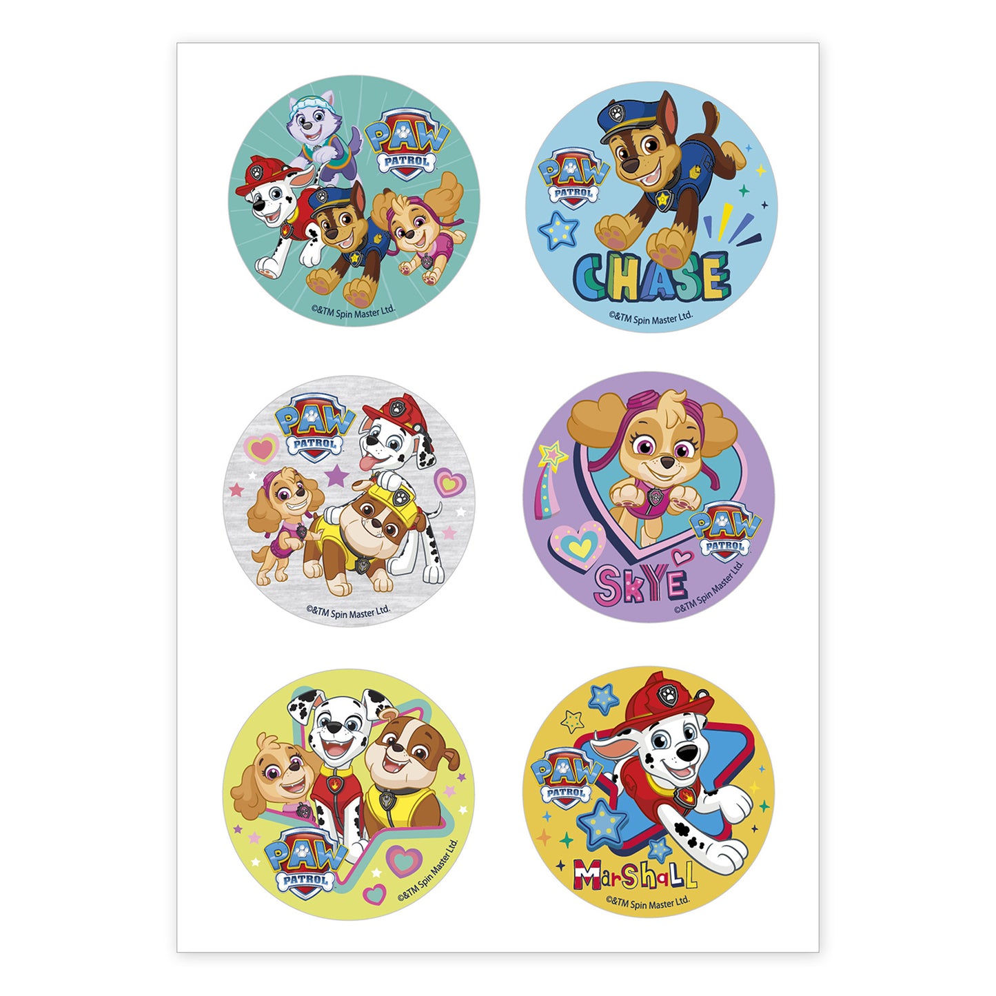 MIX EDIBLE DISCS PAW PATROL 6U Ø 5,8CM