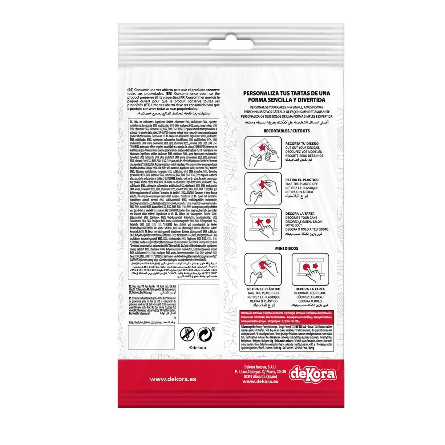 MIX DISQUES COMESTIBLES PEPPA PIG 6U Ø 5,8CM