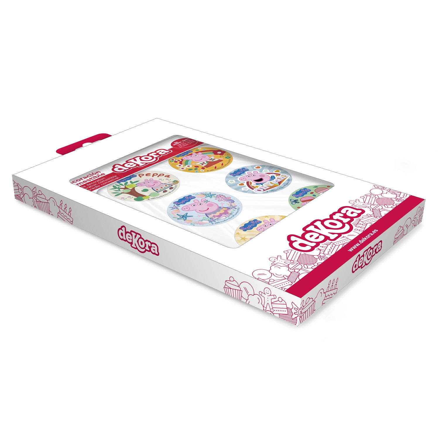 MIX DISCOS COMESTÍVEIS PEPPA PIG 6U Ø 5,8CM