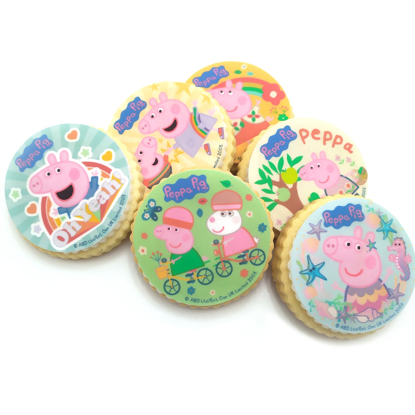 MIX DISQUES COMESTIBLES PEPPA PIG 6U Ø 5,8CM