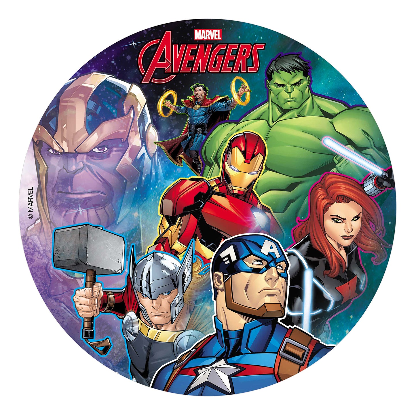 CAKE DECORATING EDIBLE DISCS AVENGERS 20CM