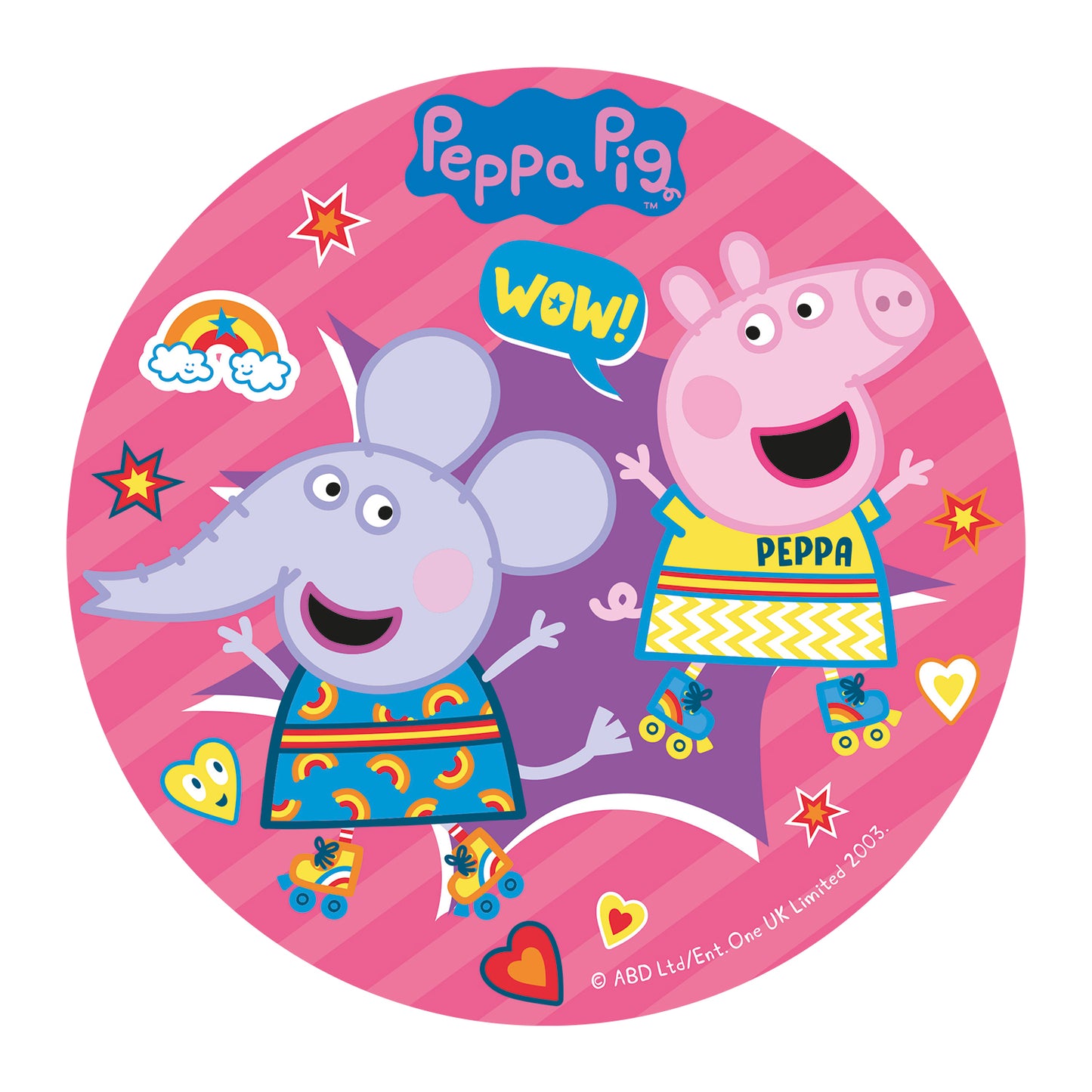 DISCOS COMESTÍVEL PARA BOLOS PEPPA PIG 20CM ZERO