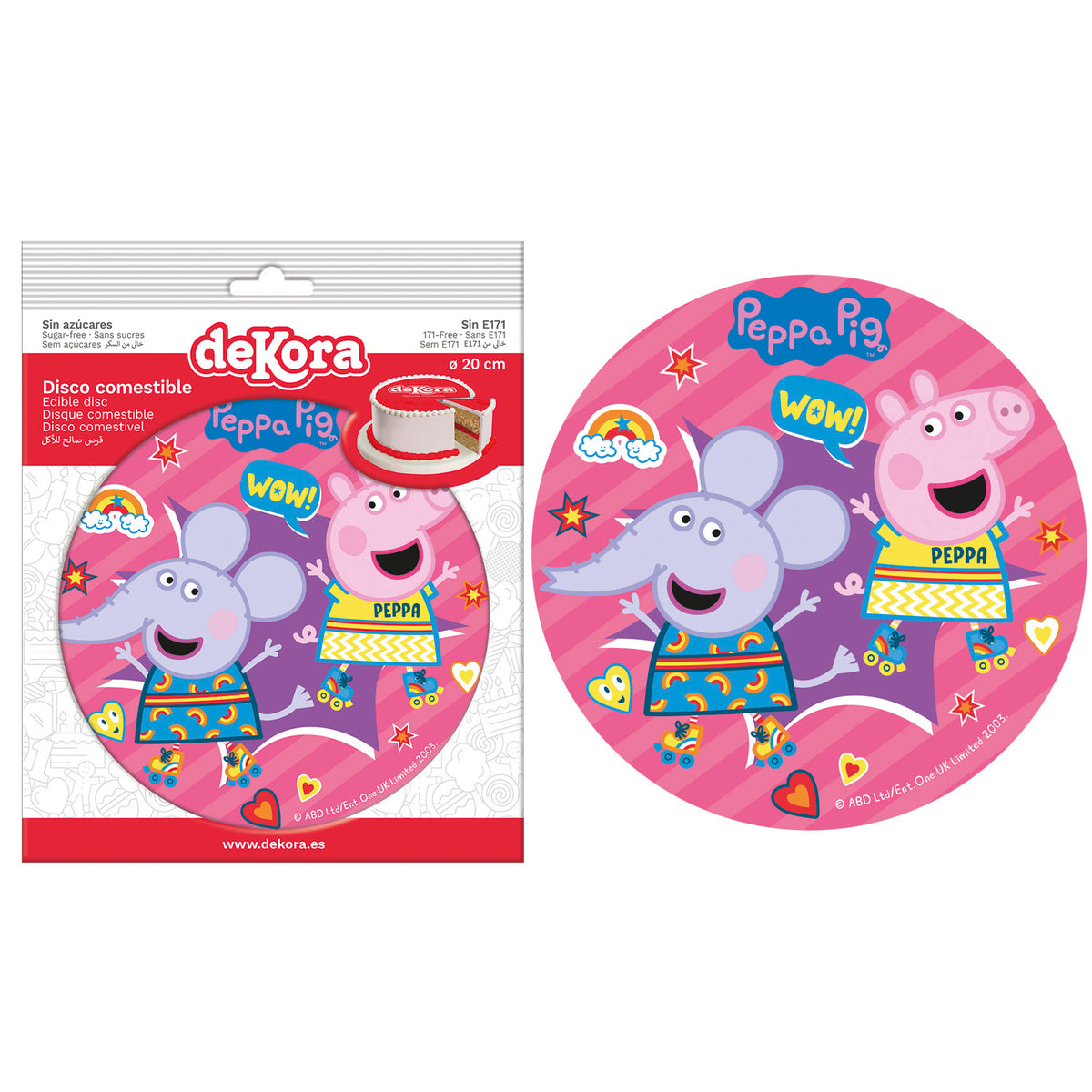 DISCO COMESTIBLE TARTA PEPPA PIG ZERO 20CM