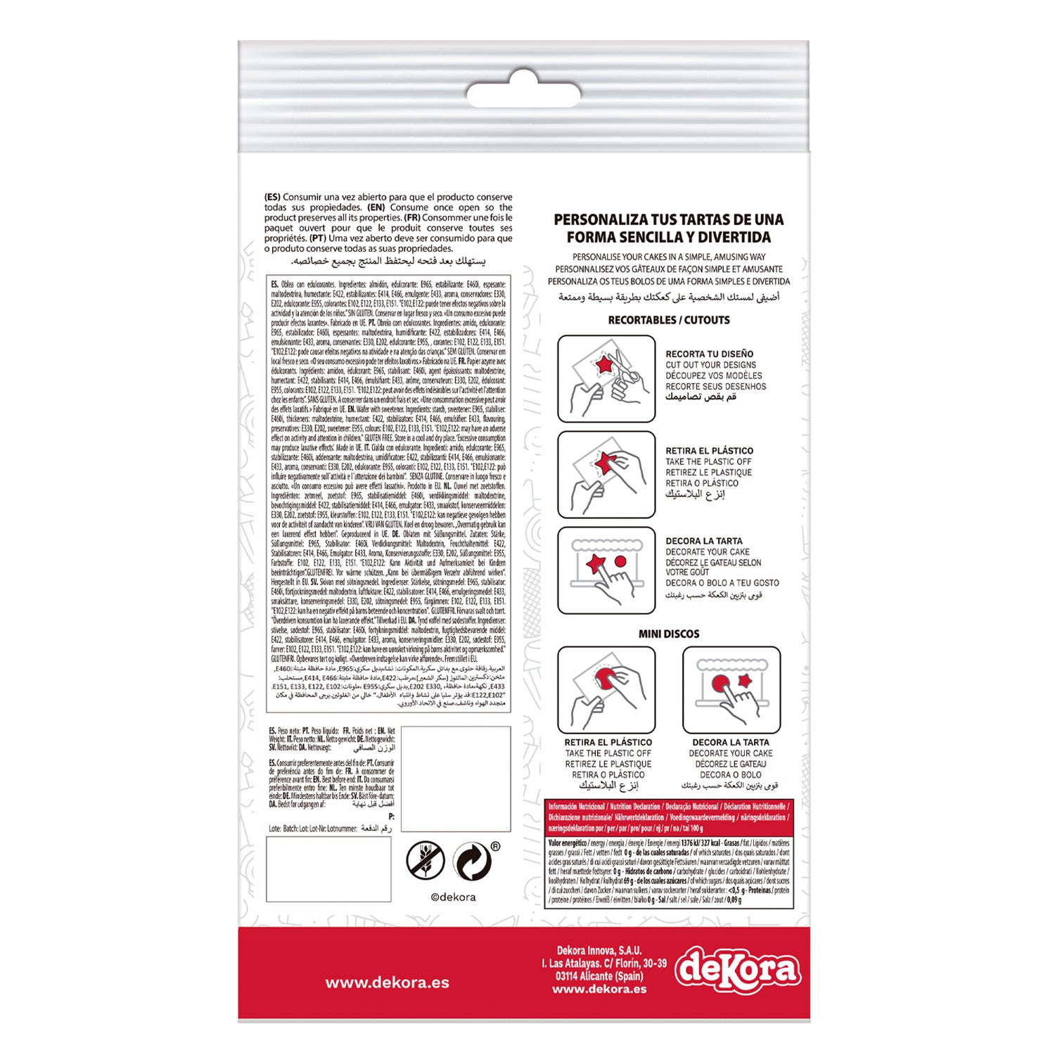 ASSORTIMENT DISQUES COMESTIBLES MICKEY & MINNIE ZERO 6U Ø 5,8CM