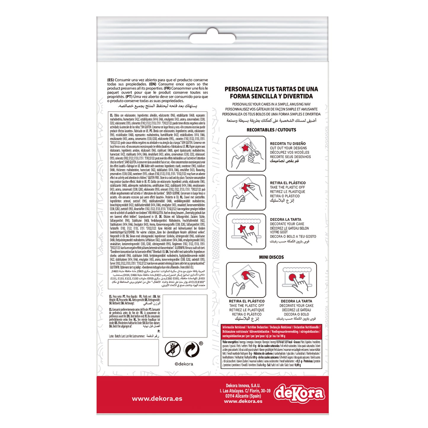 ASSORTIMENT DISQUES COMESTIBLES MICKEY & MINNIE ZERO 6U Ø 5,8CM