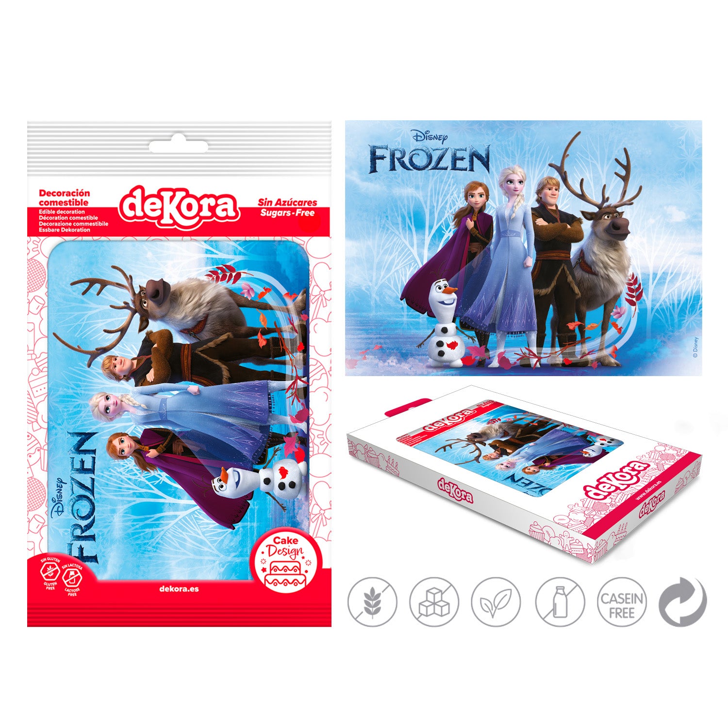FROZEN FONDANT DECORATION CAKE 14,8X21CM