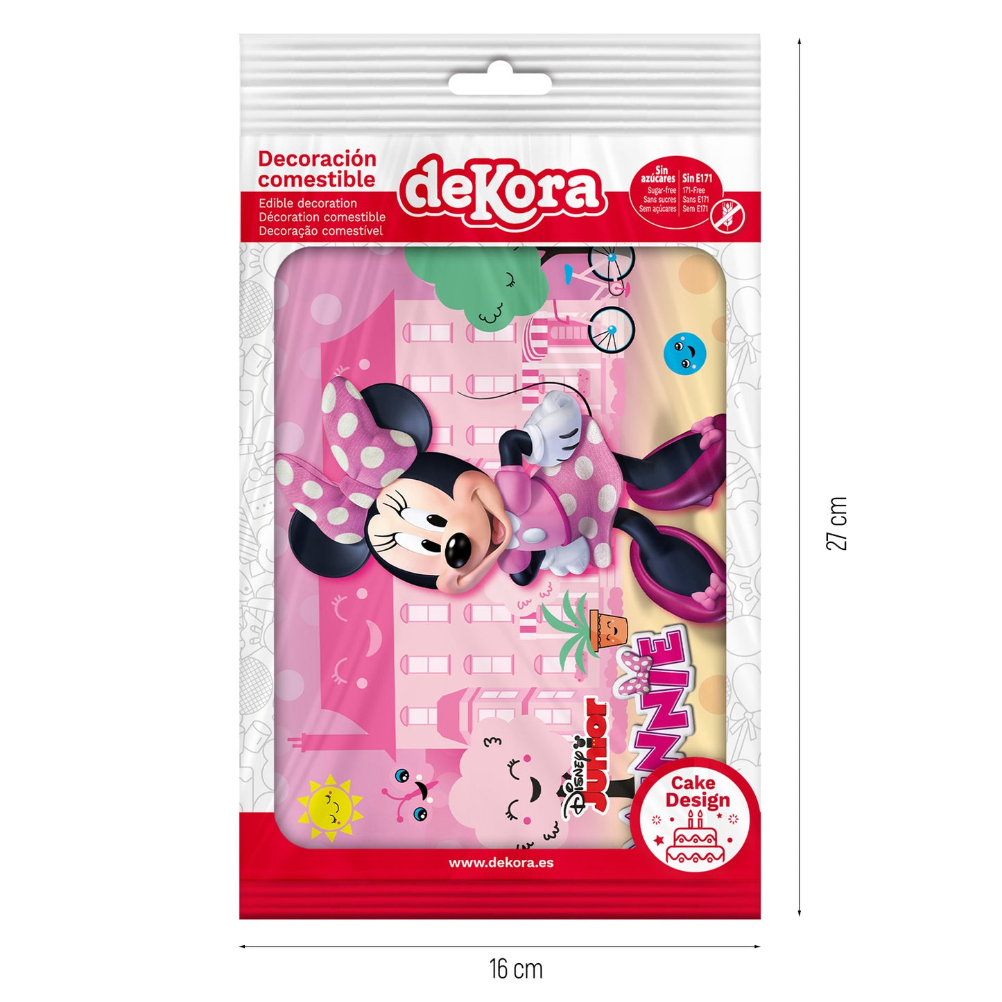 MINNIE MOUSE FONDANT DECORATION CAKE 14,8X21CM