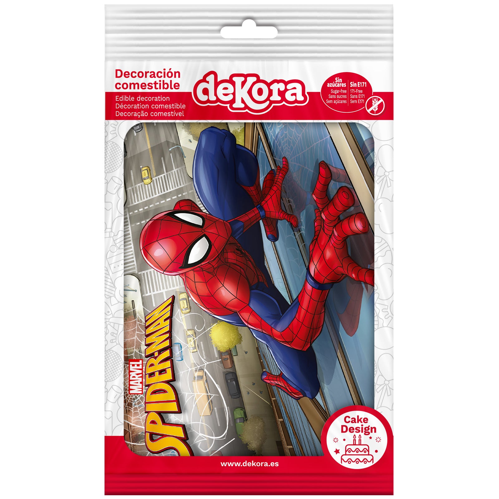FONDANT DECORAZIONE TORTE SPIDERMAN A5 14,8X21CM