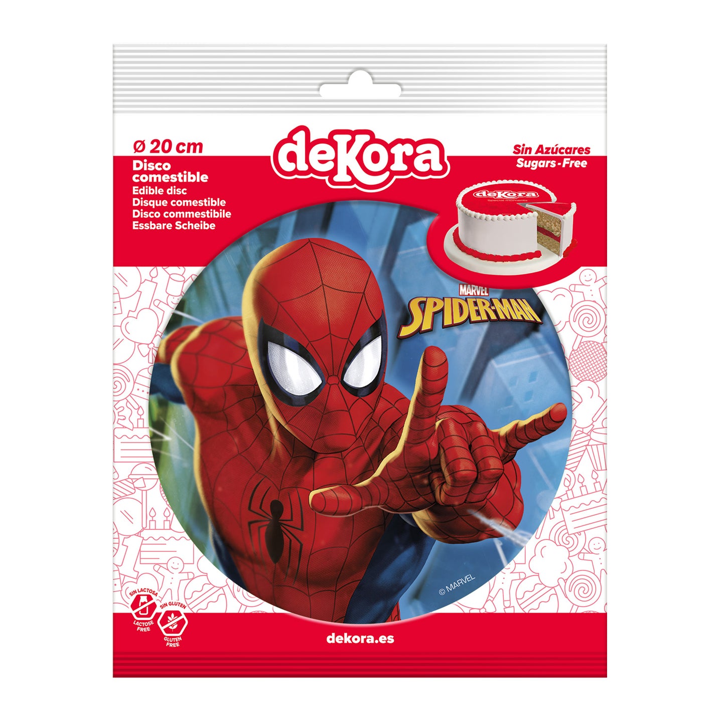 DISCO COMESTIBLE TARTA SPIDER-MAN 20CM