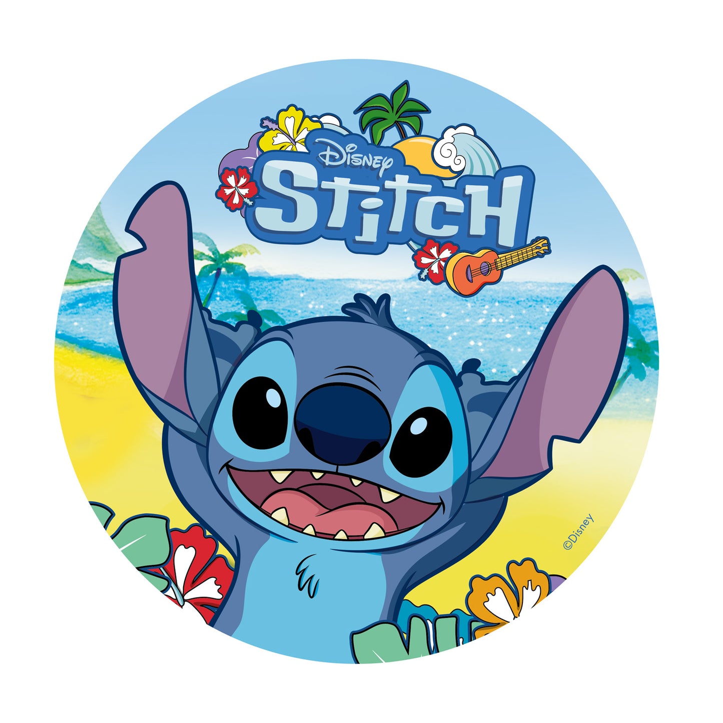 DISQUES COMESTIBLES GATEAU STITCH 20CM