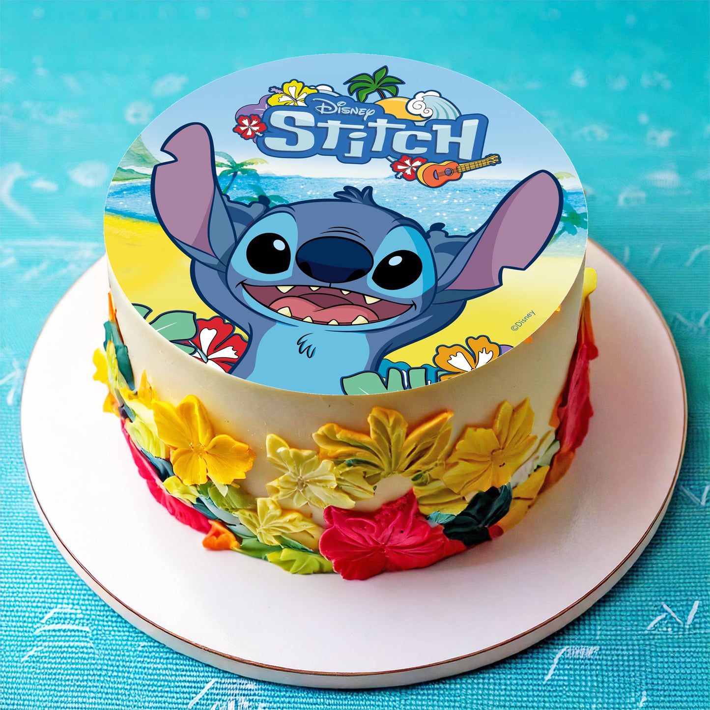 CAKE DECORATING EDIBLE DISCS STITCH 20CM